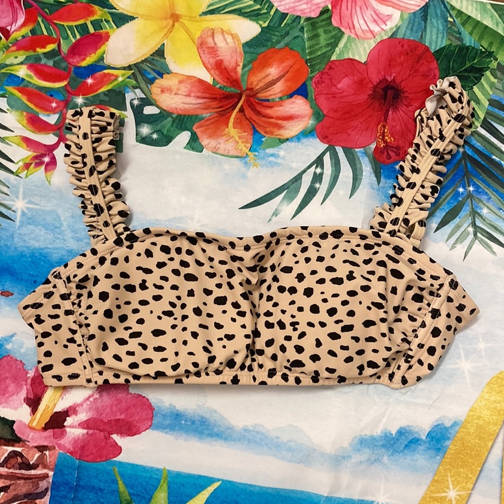 🎉5 for 10🎉New Kona Sol Cheetah Print Bikini Top   Size S